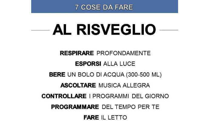 Cose da Fare Risveglio